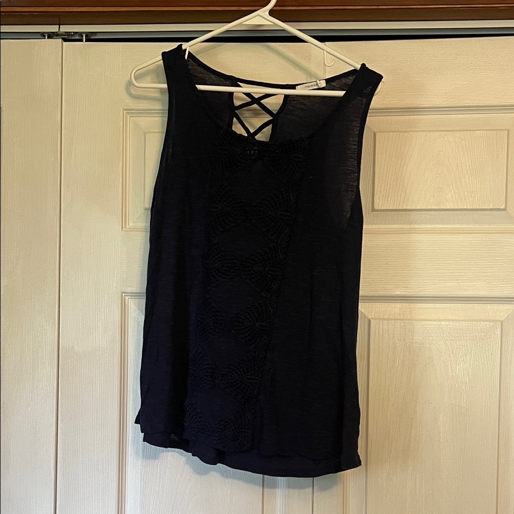 Navy Blue Sleeveless Top